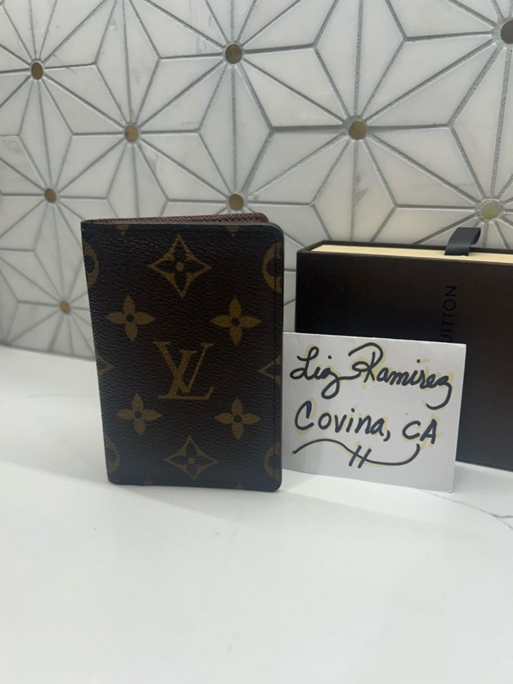 Louis Vuitton Monogram Canvas Card & Key Holder in Brown